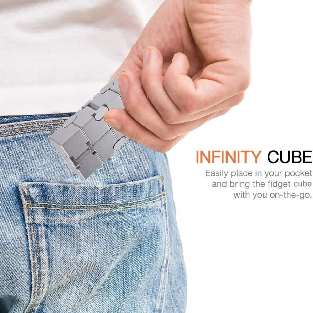 Fidget Finger Toys, ABS Infinity Cube Prime for Stress and Anxiety Relief, Ultra Durable Sensory Gifts for Adults and Kids