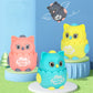 Classic Wind Up Interactive Owl Shaped Press Mechanical Sliding Toys for Boys Girls Birthday Xmas Gift