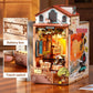 Rolife DIY Book Nook Kit Sunset Isle Bookends Wooden 3D Puzzle Model Building Kit for Bookshelf Decor Gift for Adult Book Lovers