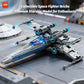 KAVOWORLD X-Wing Space Fighter Jet Building Blocks Toys Set with Pilot High-Technical Linked Wing Transformable Aircraft Model with LED Lights Retractable Landing Gear Spaceship Toy for Adults Birthday Christmas Gift for Spac