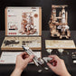 ROKR 3D Wooden Puzzle Space Shuttle Model Building Kit with Launch Simulator DIY Puzzle Toys for Home Decor Gift for Space Enthusiasts