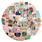 50PCS Diary Book Reading Stickers Aesthetic DIY Scrapbook Notebook Phone Laptop Guitar Luggage Stationery Graffiti Sticker Toy