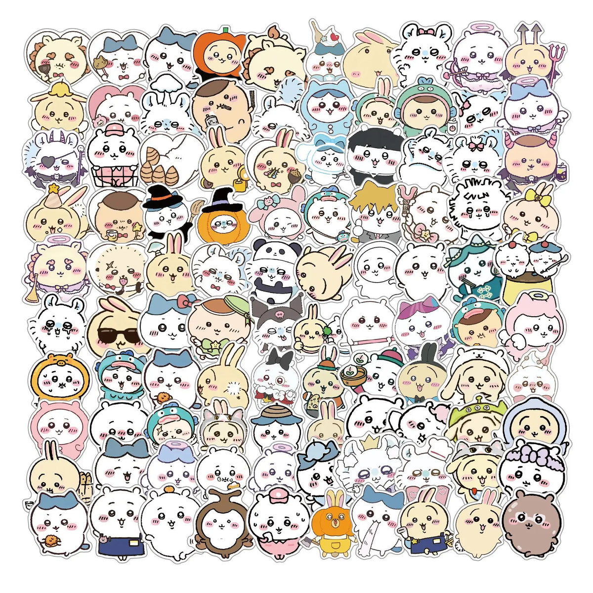 100pcs Kawaii Jiikawa Cartoon Stickers Decorative Desk Laptop Scrapbook Luggage Stationery Cute Graffiti Sticker for Kids Gift