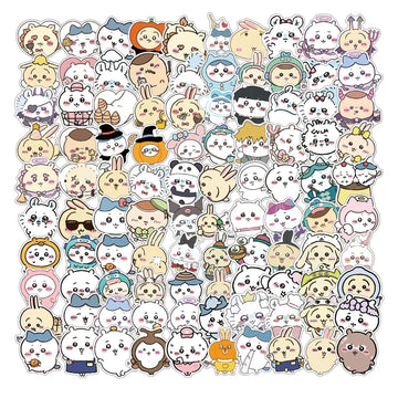 100pcs Kawaii Jiikawa Cartoon Stickers Decorative Desk Laptop Scrapbook Luggage Stationery Cute Graffiti Sticker for Kids Gift