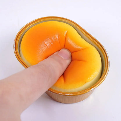 Squishy Simulated Cheese Bread Squeeze Toy Stress Relief Slow Rising Sensory Fidget for Anxiety ADHD Autism Gift for Kids Adults