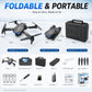 Foldable RC Drone 4K HD Dual Camera 90° Adjustable 120° Wide Angle 50X Zoom Altitude Hold 2.4G 100M Remote FPV Quadcopter