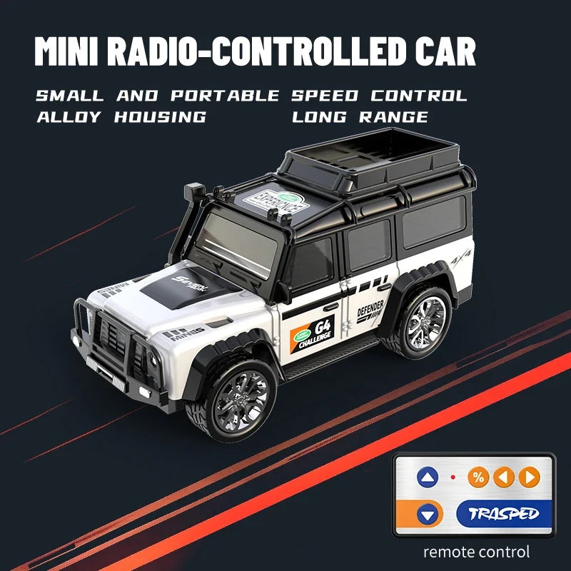 New RC Car MINI Alloy 1/64 Remote Control Car Convenient to Carry 60 Minutes of Work Time Children's Gifts Electronic Toys