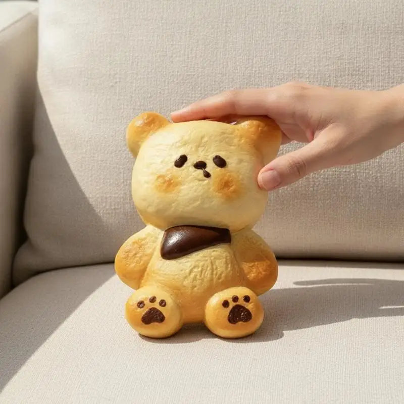 ★▲Cute Bear Bread  Toy Soft Slow Rising Realistic Baked Appearance for Thanksgiving Gift Kids Stress Relief