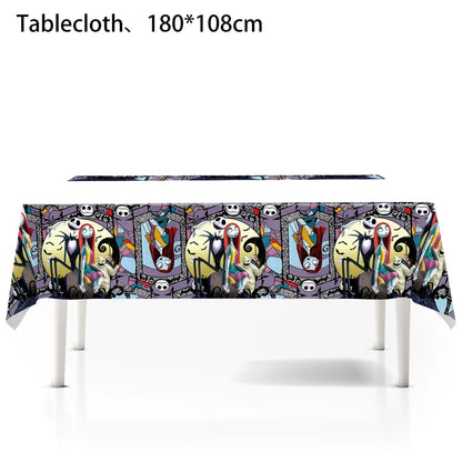 The Halloween Nightmare Before Christmas Birthday Party Decorative Paper Tableware Background Balloon Baby Shower Kids Gift