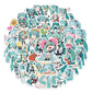 50PCS Cartoon Chibi Cute Miku Graffiti Stickers for Luggage Laptop Ipad Skateboard Gift Mobile Phone Car Stickers
