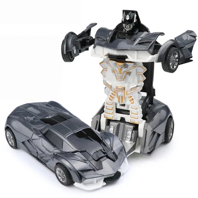 Mini 2 In 1 Car Toys One-key Transformable Car Toys Automatic Transforming Robot Model Car Diecasts Toy Boys Gifts Children Toy