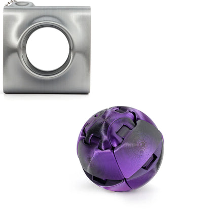 3D Printed Gear Ball Rotating Ball Movable Fidget Spinner Stress Relief Toys for Kids Model Desktop Creative Ornament Toys Gifts