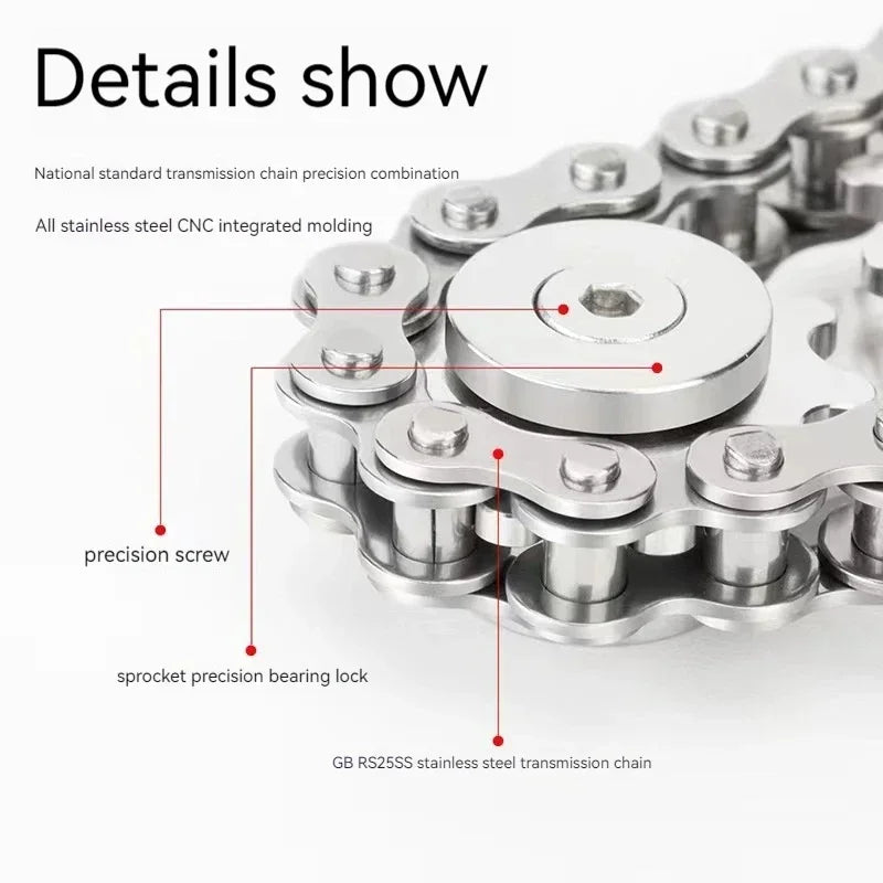Chain Tooth Mechanical Flywheel Fidget Spinner Antistress Anxiety Metal Bike Chains Spinner EDC Toys for Children Adult Hand Toy