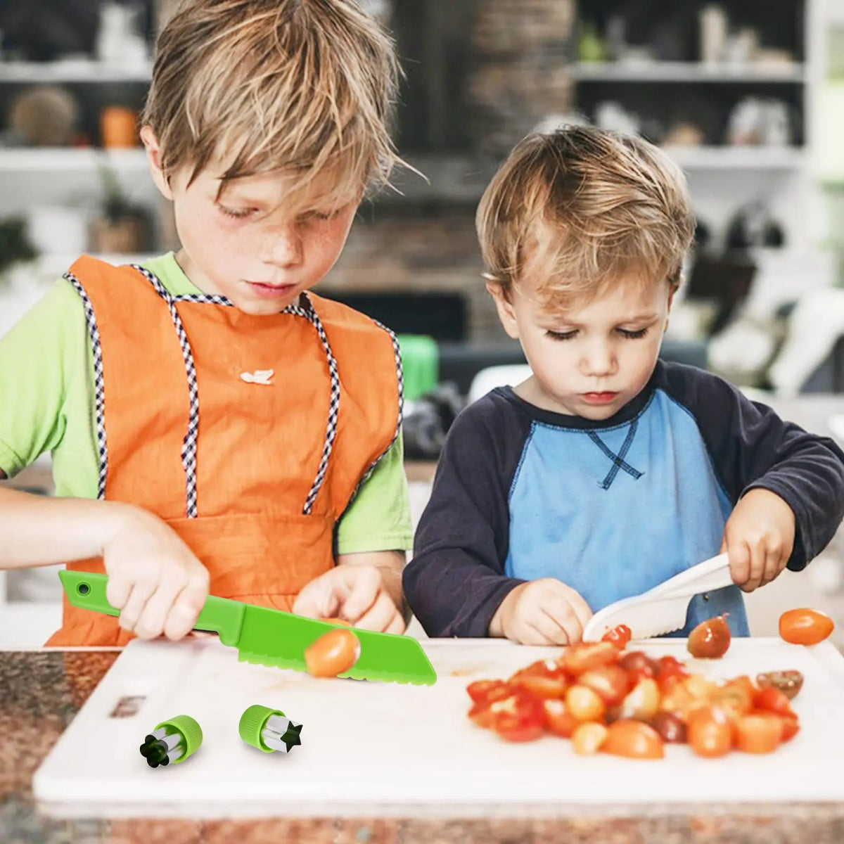 13Pcs Montessori Kitchen Tools Set Cookware Baking Toy Kids Safe Knifes With Cutting Board for Toddlers Real Cooking Accessories