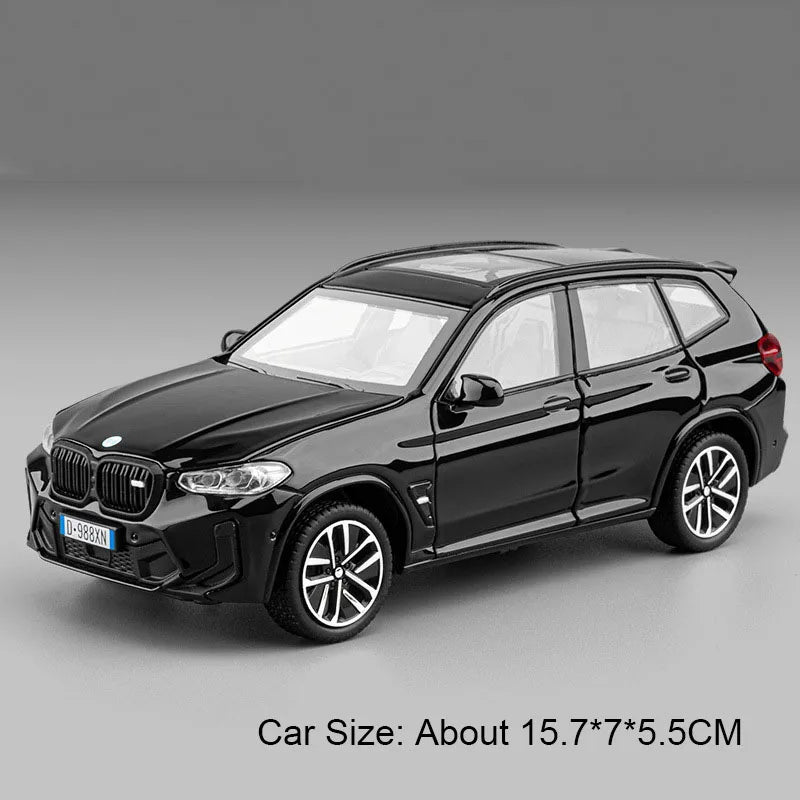 1:32 X3M 320i Toy Sports Car Model Pull Back Sound Light Doors Opened Alloy Diecast Miniature Vehicle Models Ornaments Gifts