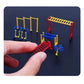 1:75 1:150 Scale Miniature Fitness Equipment Model Set For HO/N Train Layout Building Dollhouse Outdoor Sport Diorama Accessory