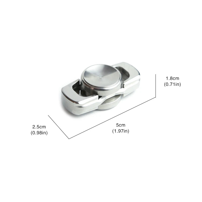 Stainless Steel Two-Blade Finger Spinner EDC Metal Stress Relief Toy Office Stress Relief Toys For Adult Gift