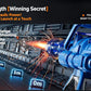 Gatling Rotating Electric Water Gun with Light-Up High Speed Continuous Shooting Powerful Water Blaster Summer Outdoor Toy