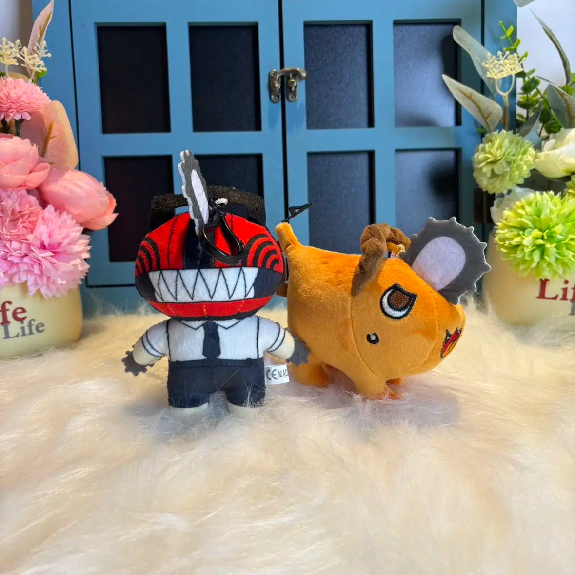 12cm Anime Chainsaw Man Dolls Plush Toy Cartoon Pochita Orange Dog Pillow Stuffed Soft Toy for Kids Birthday Gift