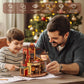 ROKR Dream Gift Factory Wooden 3D Puzzle DIY Mini Dollhouse Model Building Kit with Music & LED Lights 449 Pieces Assembly Toys for Adults Teens