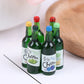 5Pcs 1:12 Dollhouse Miniature Fruit Juice Bottles Model Simulation Kitchen Drinks Model Toys For Doll House Decoration
