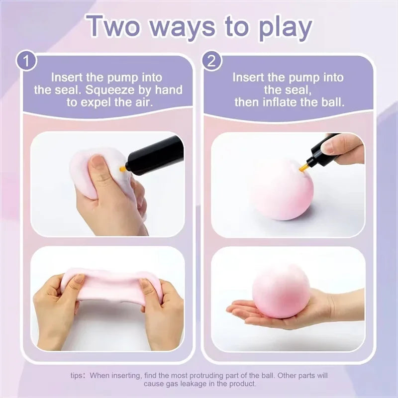 Shapeable Vacuum Squishies Sand Ball Stress Ball Noisy Ball Desktop Soothing Toy Squeezing Ball Grape Crunchy Squishy Gifts New