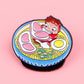 2pcs Cute Girls Enamel Pins Set Anime Brooches for Backpacks Hat Lapel Pins Badges for Fans Gifts Cosplay Accessories Toy