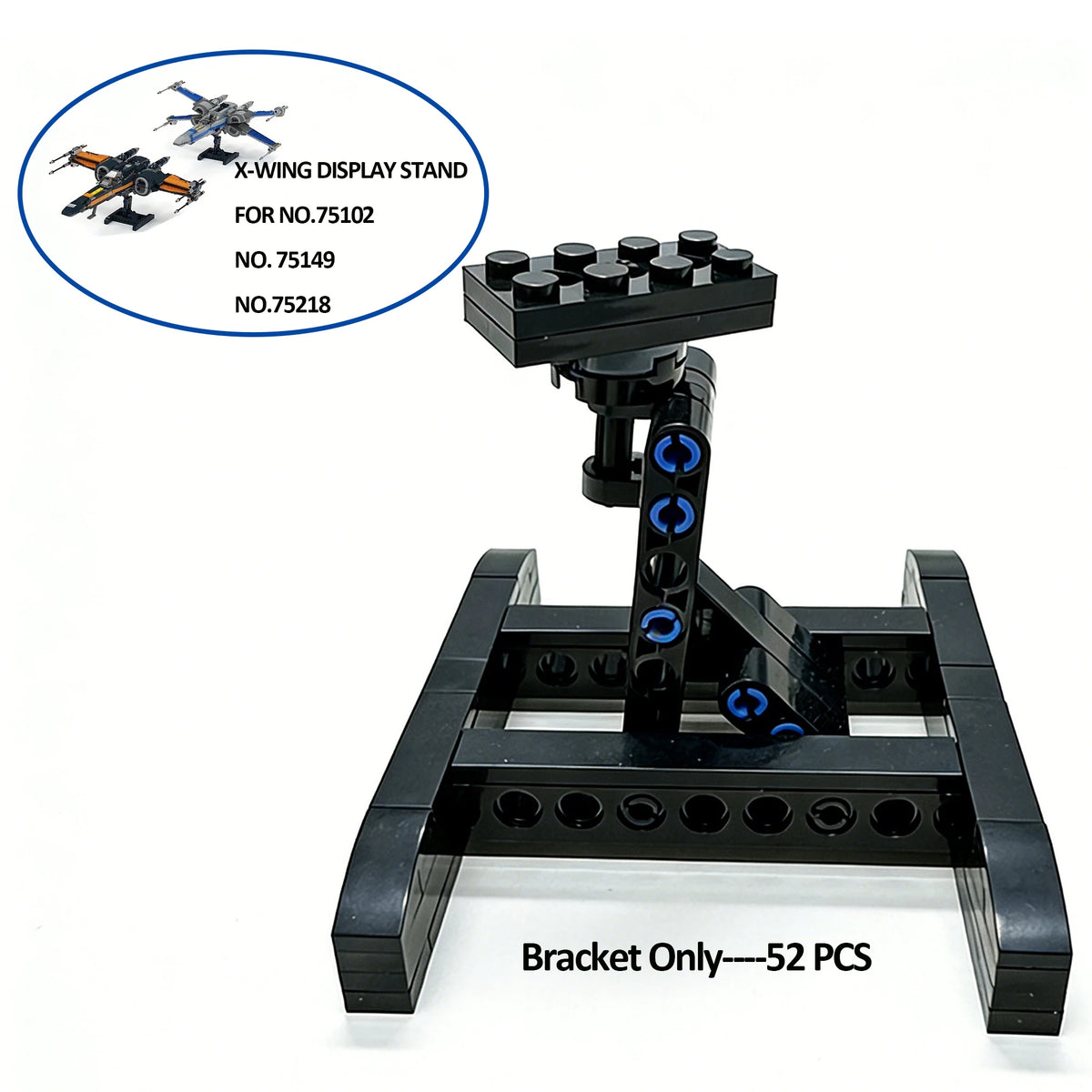 MOC Airplane Bracket Bricks X-WING Display Stand for 75102/75149/75218 Building Blocks Stand Spare Part