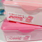 Genuine Hello Kitty Melody Dust-Proof Storage Box Kawaii Sanrio Makeup Sponge Cotton Swab Dental Floss Organizer Cartoon Gifts