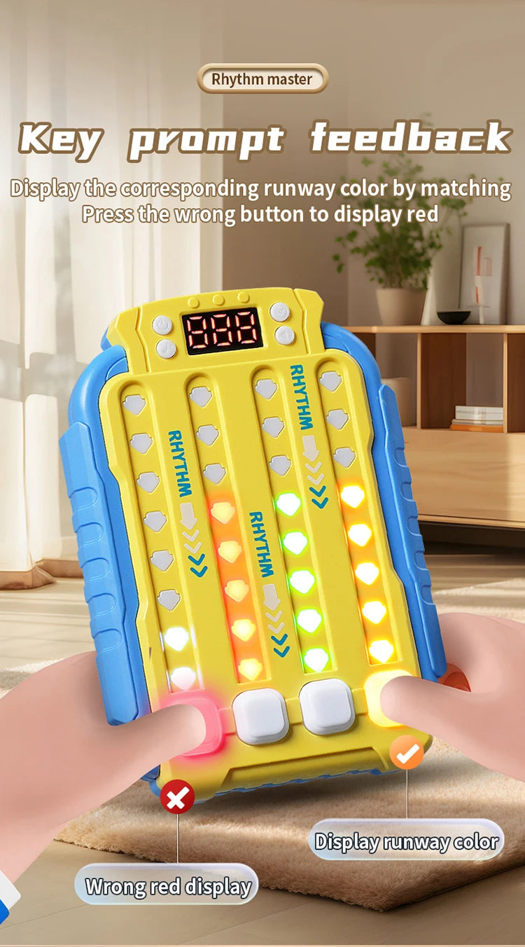 Music Rhythm Press Puzzle Toy Decompression Concentration Training Game Safe Fidget Toy for Kids Boys Girls Birthday Gift