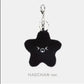 MARK DoYoung HAECHAN TAEYONG Keychain Black Luminous Pentagonal Heart Shaped Plush Pendant Suitable for Fan Gifts