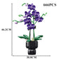 Creative Orchid Cymbidium Eternal Flowers Potted Plant Building Blocks Simulation Phalaenopsis DIY Bricks Toys Valentine's Gift
