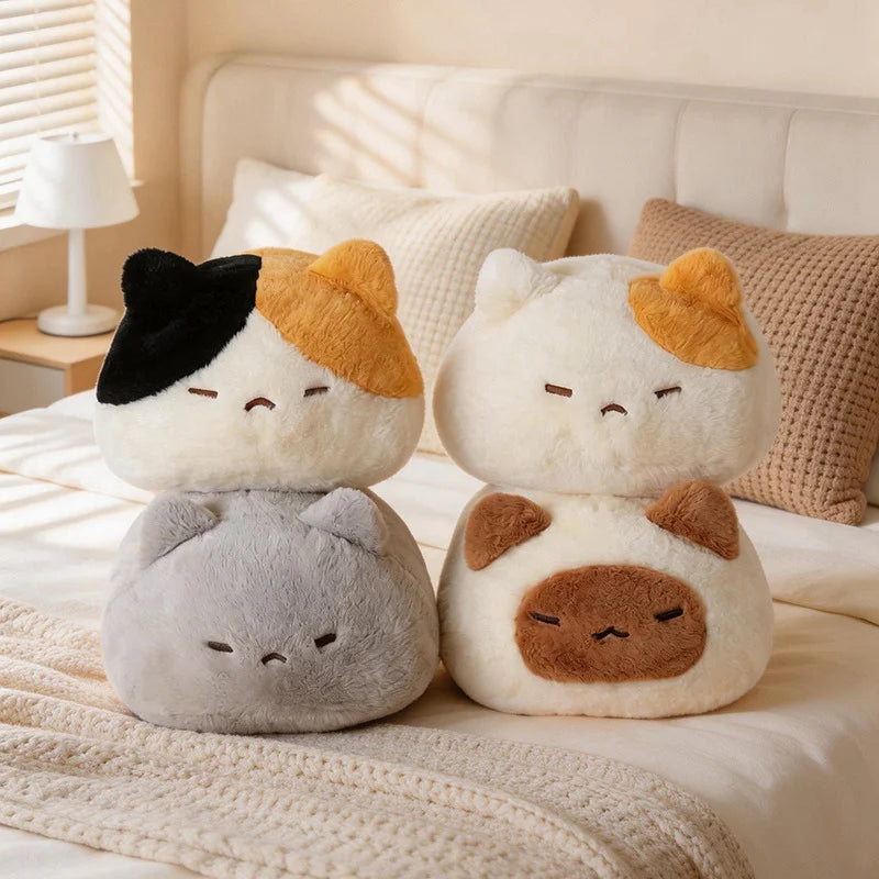 45cm Stuffed Lovely Cat Plush Toys Cute Kitten Pillow Siamese Cat Orange Cat Plush Cushion Room Decorate Birthday Gift