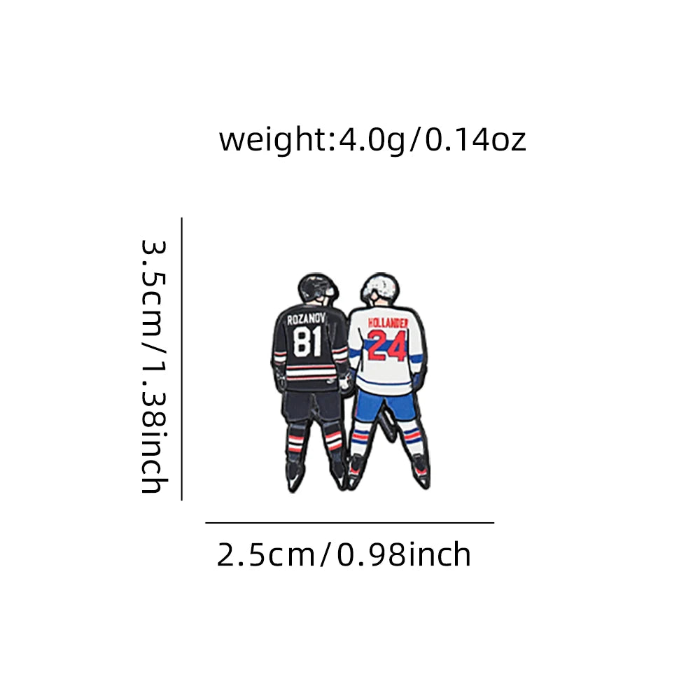 5 PCS'Heated Rivalry' Quote Enamel Pin TV Drama Baseball Uniform Brooch Lapel Pin Badge on Backpack Clothing Accessories Jewelry