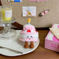 New Kawaii Cartoon Cake Plush Keychain Birthday Cake Doll Pendant Backpack Decor Accessories Toy Gifts