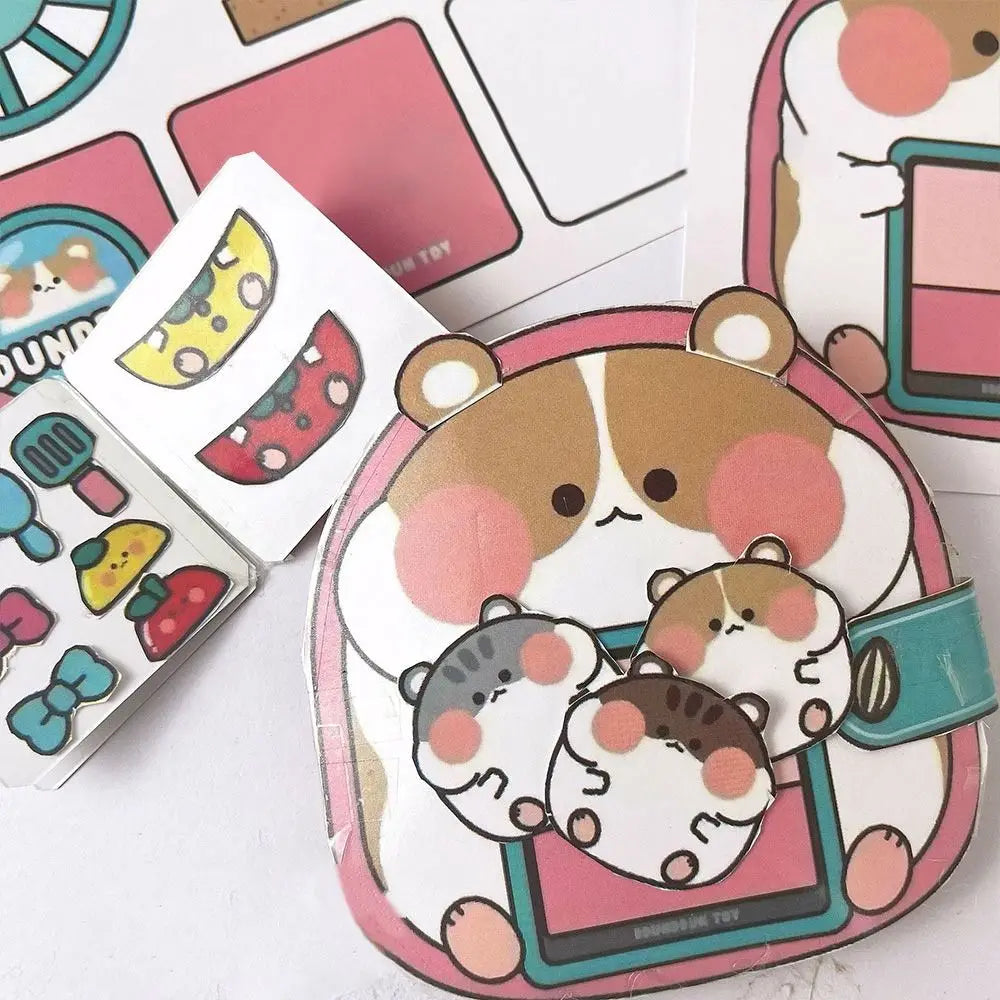 Paper Waffle Quiet Book Colorful Fried Chicken Cartoon Busy Book Convenience Store Handmade Toy Snack Bar Sticker Game.