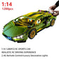 1:14 RC Technic MOC Sports Car Blocks,1280PCS Bricks with Built-in Motor,DIY Assemble Remote Racing Car Model