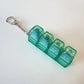 LED Keyboard Keychain Fidget Toys Crystal Clicker Sensory Toy for Stress Relief Keyboard Keychain Fidget Gadget for Adults Kids