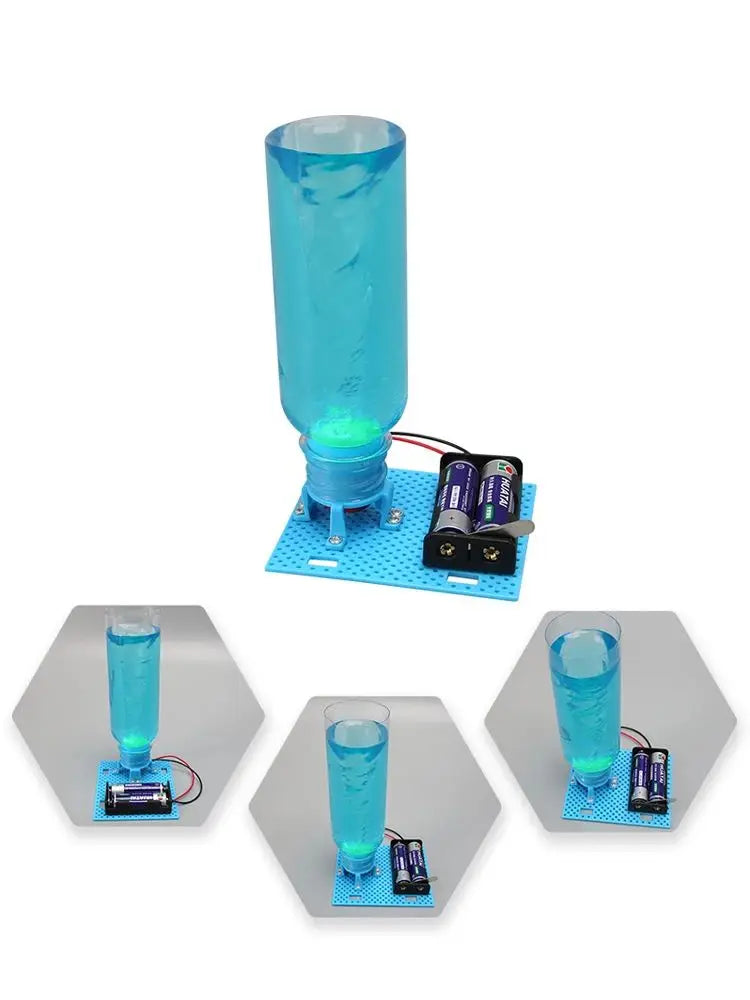 Electric Water Eddy Current Vortex Tornado Desktop Model STEM Science Experiment Educational Toy Kids Assembly Puzzle