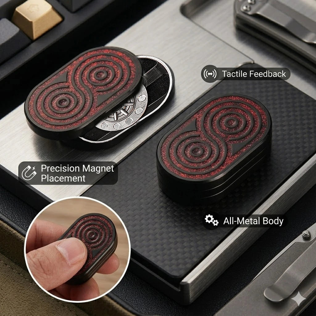 Magnetic Blood Pagoda Slider Metal EDC Fidget Toy for Stress Relief Fin Fidget Spinnerger Toy Stress Relief Toy Adults Kids Gift