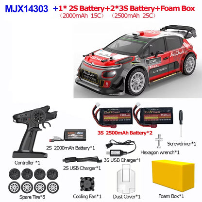 1/14 MJX 14303 Rc Drift Car 2.4G High Speed Drift Rally Truck Hyper Go Brushless 4WD Off-Road RC Cars for Adults for Toys As Gift