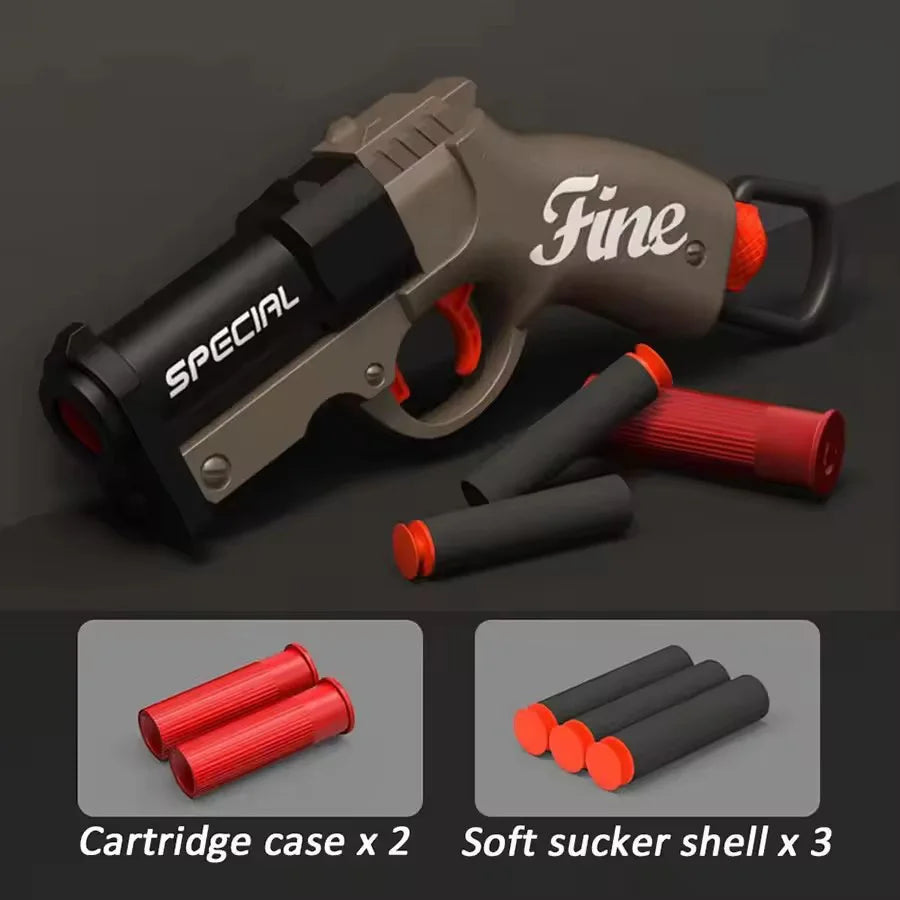 Mini S686 Rifle Shell Ejection Toy Gun Soft Bullet Manually Loaded Outdoor Sports CS Shooting Game for Children Boys Gift