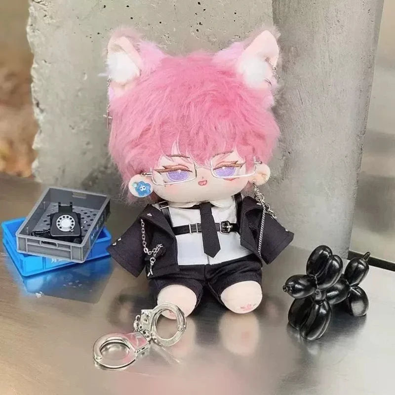 Only Clothes For 20cm Doll Cool Agent Suit Black White Formal Outfit Set Replacement Clothing For Stuffed Plush Toy Replacement