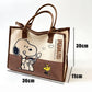 Snoopy Tote Bag Cartoon Large Capacity Canvas Shoulder Bag Shopping Bag Commuter Tote Bag Handheld Canvas Bag Gifts