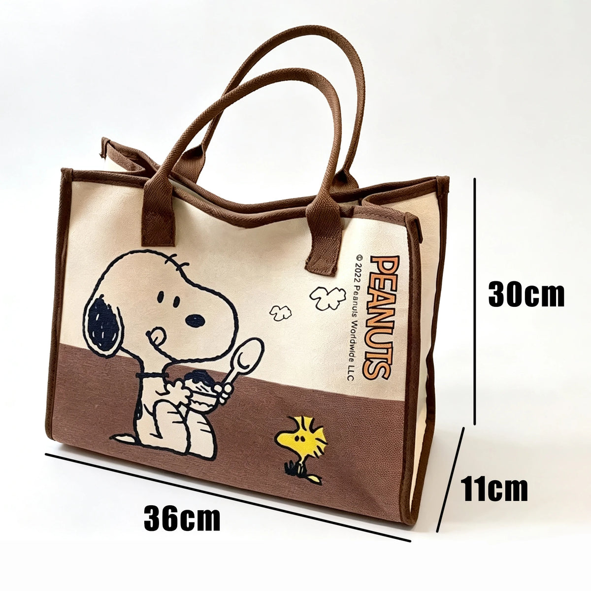 Snoopy Tote Bag Cartoon Large Capacity Canvas Shoulder Bag Shopping Bag Commuter Tote Bag Handheld Canvas Bag Gifts