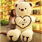 80/100cm Big LOVE Bear Plush Toy Lovely Huge Stuffed Soft Bear Doll Lover Bear Kid Toy Girlfriend Valentine's Day Birthday Gifts