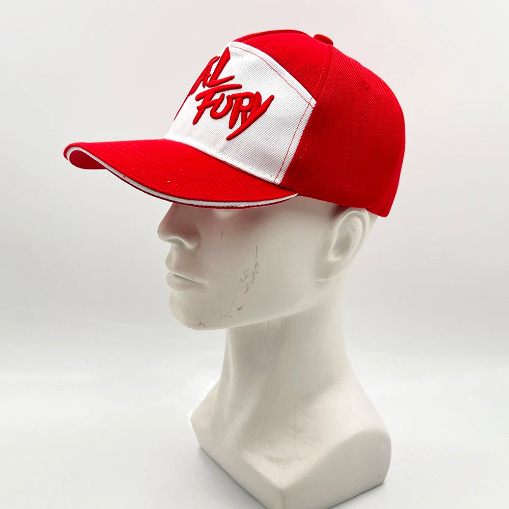 King of Fighters Fatal Fury Terry Bogard Cosplay Baseball Caps Red Embroidery Hat Adjustable Hats Adult Unisex Costume Prop