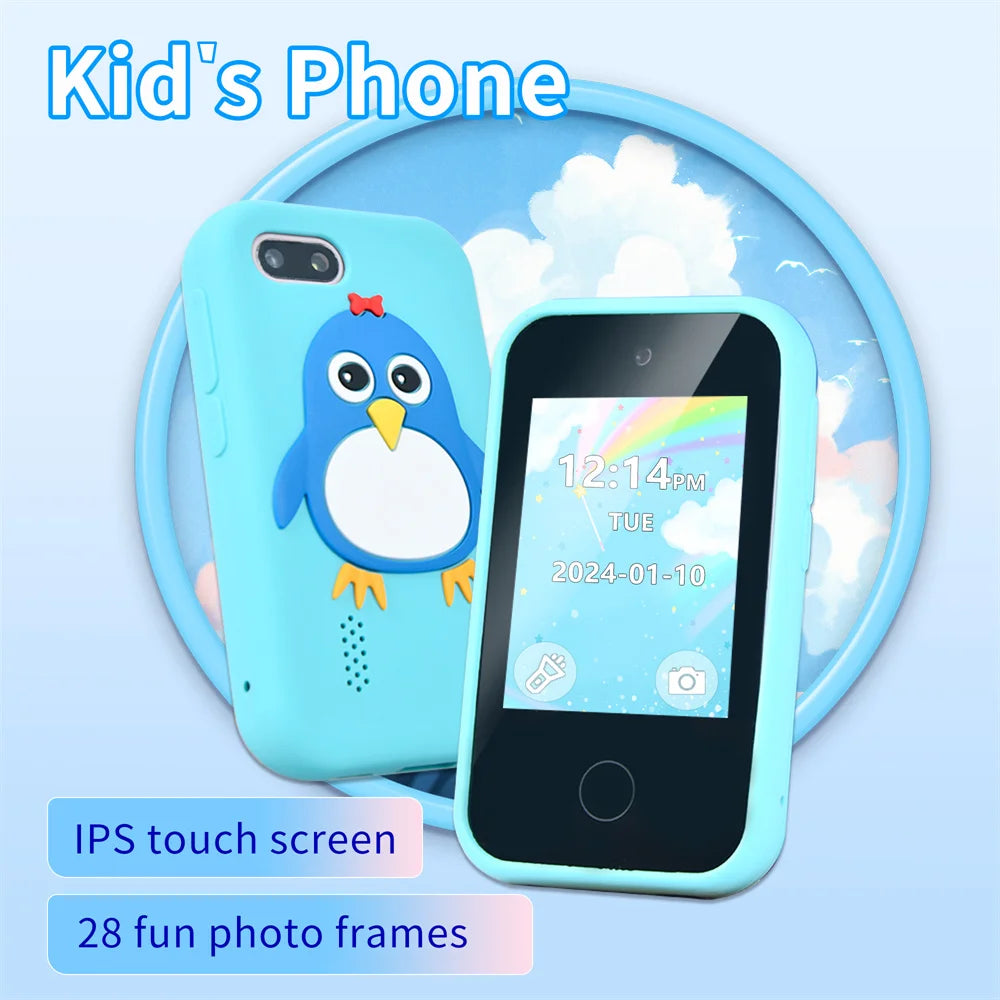 Kids Smart Phone Camera Toy Phone 40+ Games Touch Screen Learning Toy For 3-12 Year Old Boys Girls MP3 Player Birthday Gifts