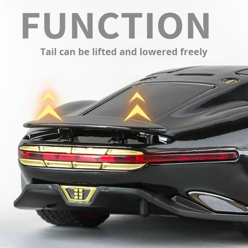 1:32 Visinn GT Alloy Supercar Diecast Metal Model Fast Furious Vehicle Sound Light Collection Kid Toy Gifts Interior Decoration