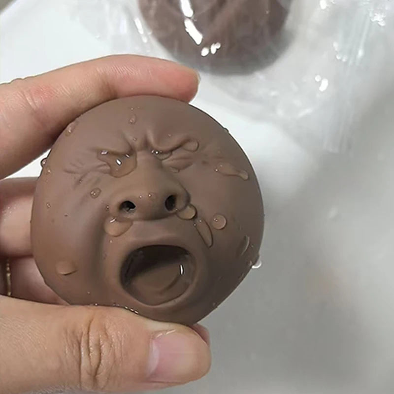 Novelty Gifts Funny Yawning Face Tea Pet Relax Squeeze Nose Water Spray Fidget Anxiety Stress Relief Toys For Kids Adults